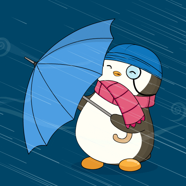 Stay Strong Rainy Day GIF by Pudgy Penguins
