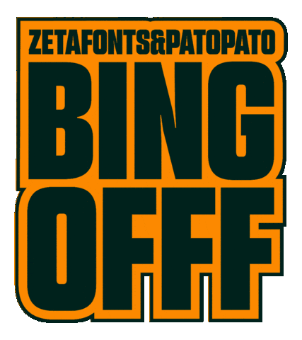 Bingofff Sticker by Zetafonts Type Foundry