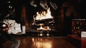 christmas fire GIF