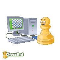 Knight Creeping Sticker by ChessKid for iOS & Android