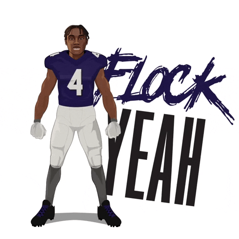 Flying Baltimore Ravens GIF by SportsManias