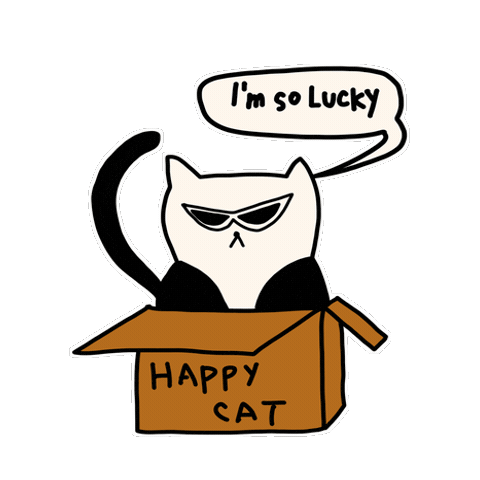 Happy Tuxedo Cat Sticker by Rocketpong