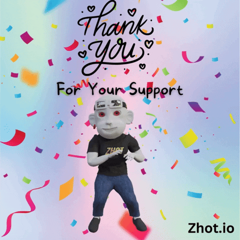 Thank You For Your Support GIF by Zhot