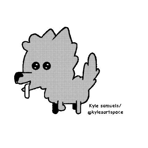 Dog Pomeranian Sticker by Kyle Samuels