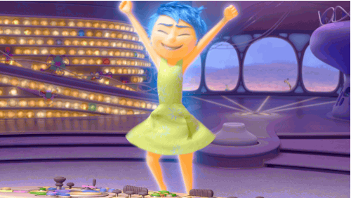 happy amy poehler GIF by Disney Pixar
