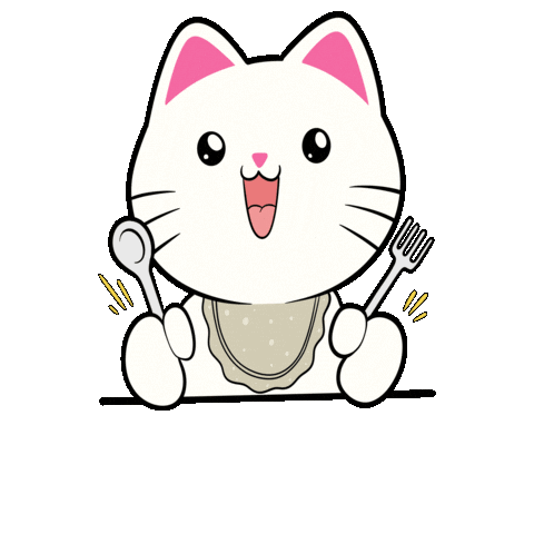 Lets Eat Sticker by Silly Kitties