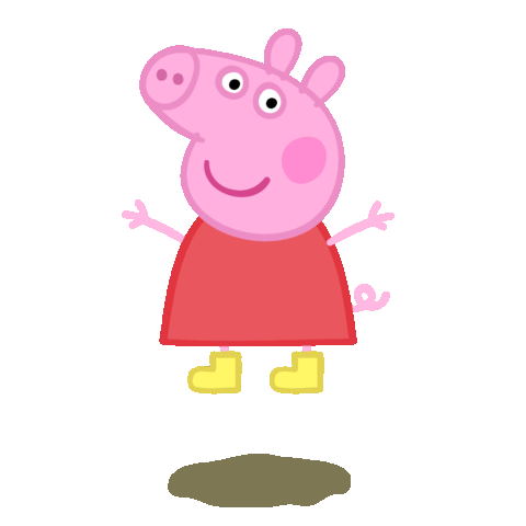 Happy Muddy Puddles Sticker By Peppa Pig For Ios & Android 