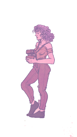 Girl Illustration Sticker