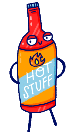 Sexy Hot Sauce Sticker by Steph Stilwell