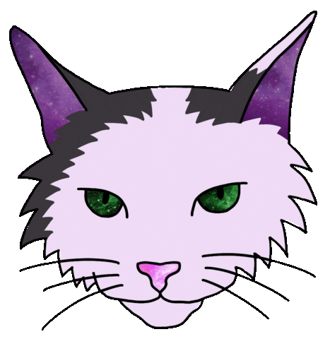 White Cat Sticker by Jasi