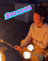 Camp Fire Smores GIF by Sherilyn Carter