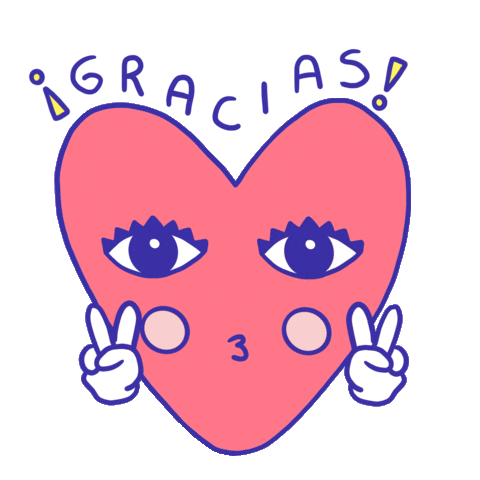 Heart Thank You Sticker by JessTales