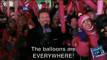 happy new year balloon GIF by New Year's Rockin' Eve