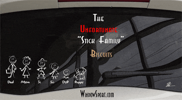 Dog Biscuit Puppy GIF by The Unfortunate Stick-Figure Family