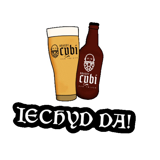 Ynys Mon Cheers Sticker by Bragdy Cybi