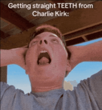 Cracking Charlie Kirk GIF