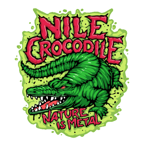 Nile Crocodile Sticker by Nature Is Metal