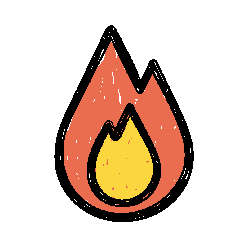 Fire Burn Sticker by Gregory Darroll