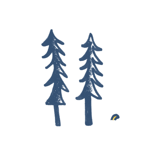 Camping Crescent Moon Sticker by Bound For Nowhere