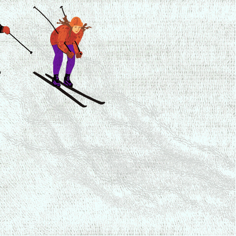 normajeanevela ski skiing downhill skiers GIF