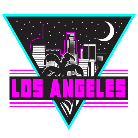 Los Angeles Night Sticker by AIRVOID