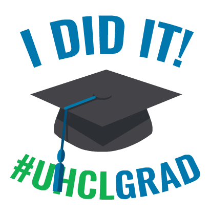 Graduation Grad Sticker by uhclearlake