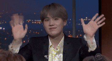 Min Yoongi Hello GIF by The Late Show With Stephen Colbert