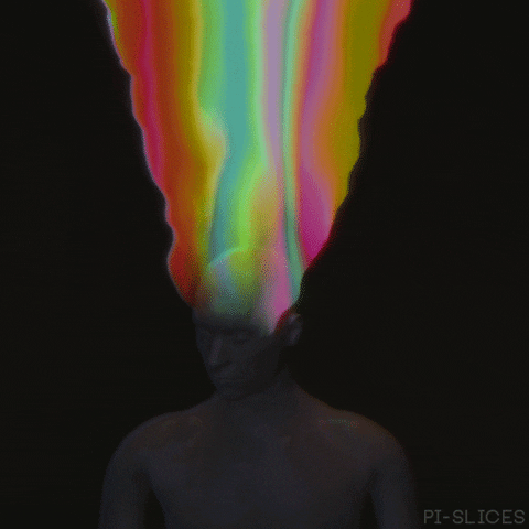 pislices loop rainbow trippy 3d GIF