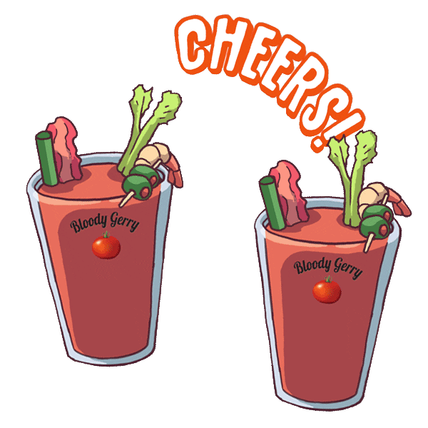 Happy Hour Cheers Sticker by Bloody Gerry