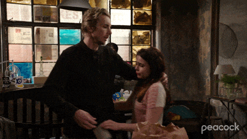 Mae Whitman Hug GIF by PeacockTV