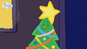 Nervous Christmas Tree GIF by Pablo