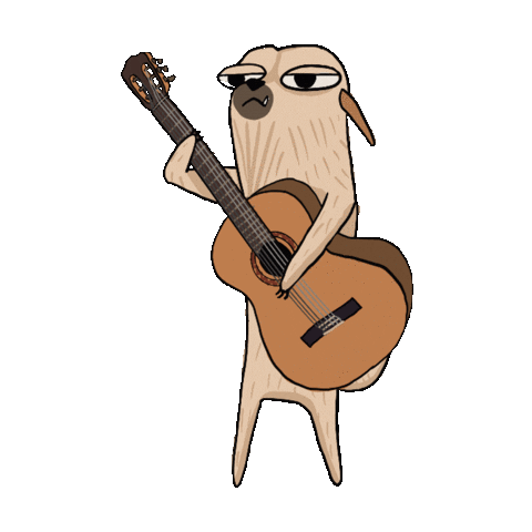 Dog Guitardog Sticker