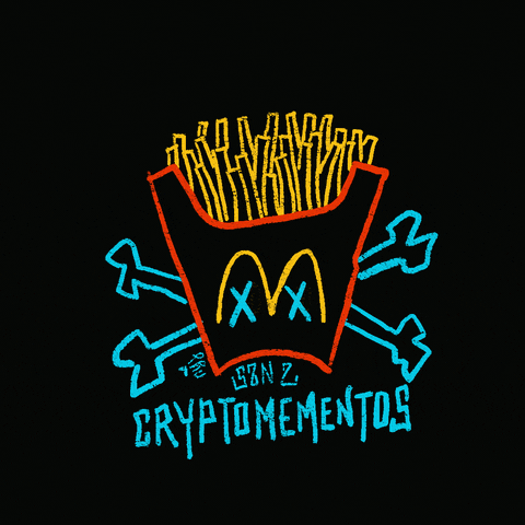 niftyjutsu memes skull fries fast food GIF