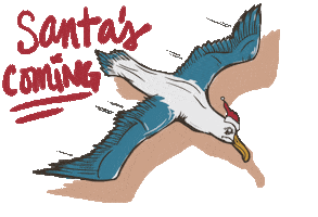 Santas Coming Sticker