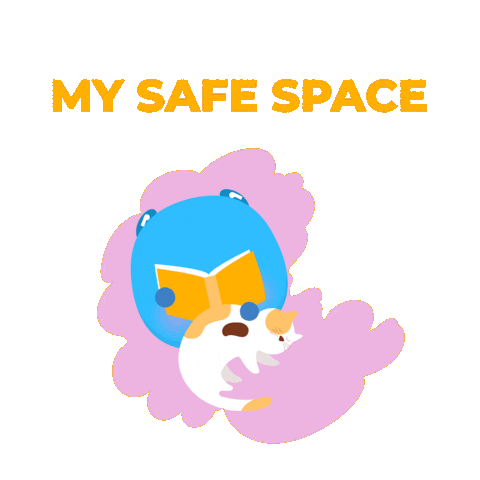 Cat Read Sticker by Bookly