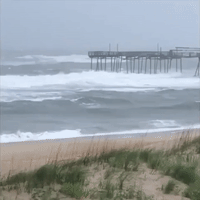 Tropical Storm Arthur Slams Waves Onto North Carolina Shoreline