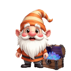 Crystals Cute Gnome Sticker