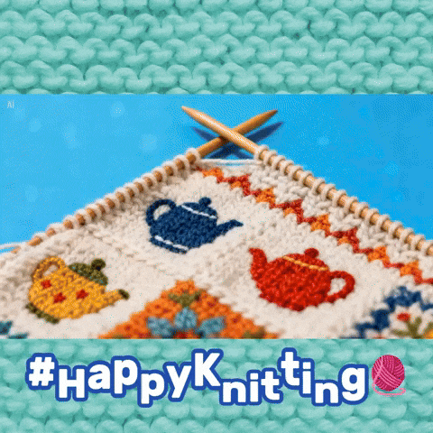 Cosy Vibes Knitting Needles GIF by TeaCosyFolk