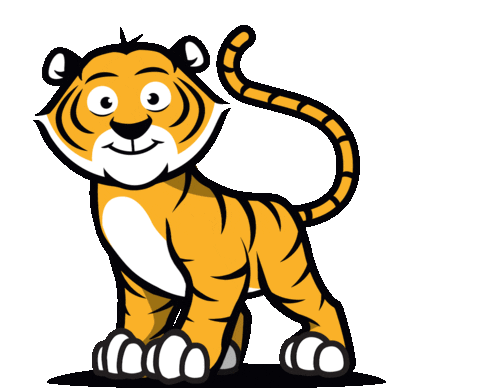 Cartoon Tiger Sticker by Timescaledb for iOS & Android | GIPHY