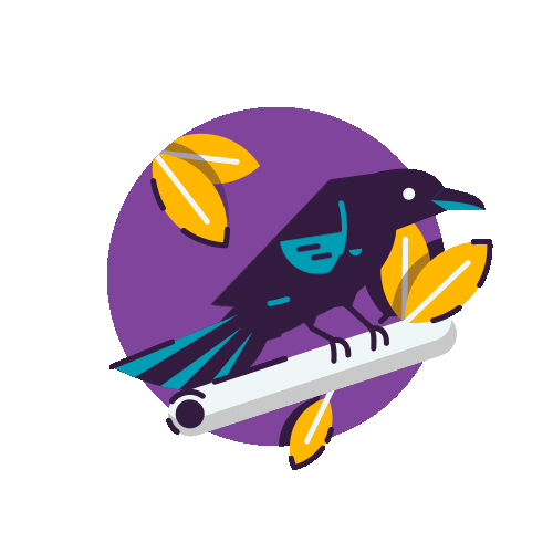 Charm City Raven Sticker by Points North Studio