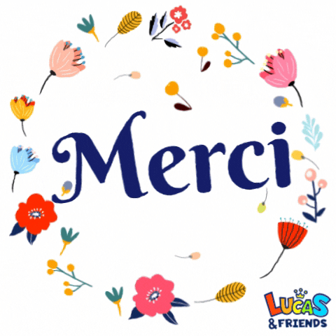 French Thank You GIF by Lucas and Friends by RV AppStudios