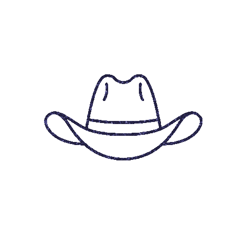 Glitter Cowboy Sticker by Deborah Silver