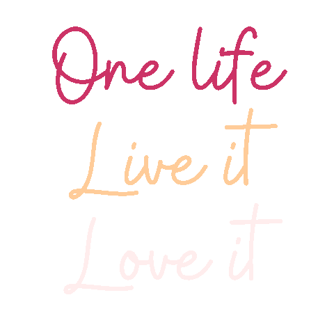 One Life Pink Sticker by AnsPhotography