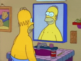 Homero En El Espejo GIF