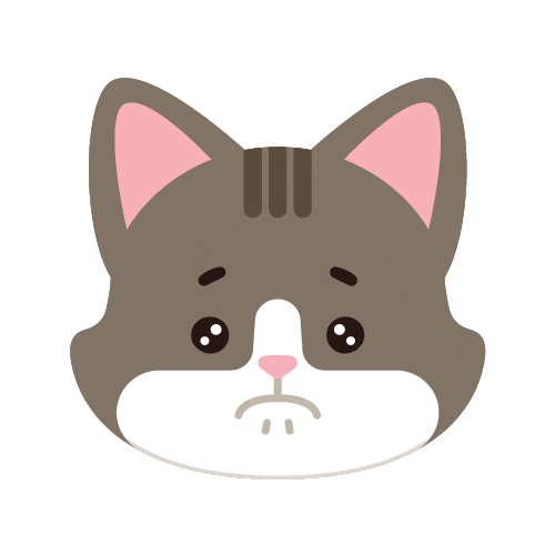 Sad Cat Sticker by Play-Curio