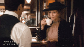 Drink Sipping GIF by Murdoch Mysteries