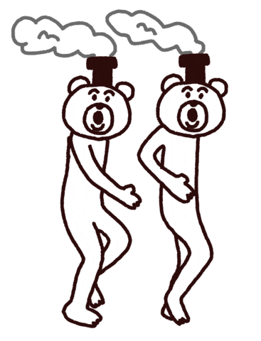 たかだべあ けたくま Sticker by takadabear