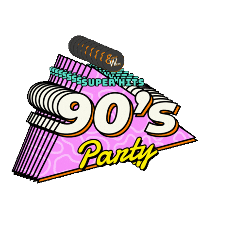 Party 90S Sticker by BurgerWerk