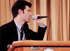 Giphy - Parks And Recreation Mic Drop GIF