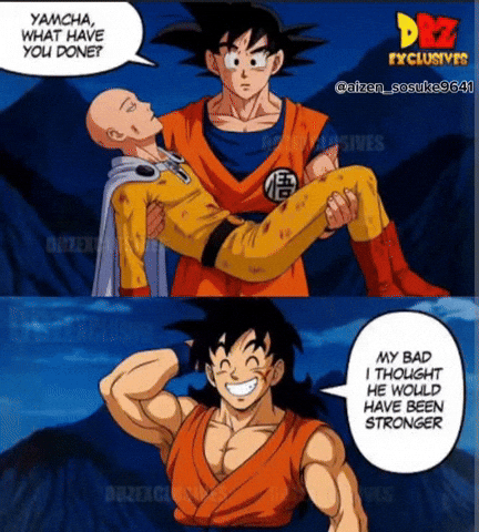 One Punch Man Goku Meme GIF
